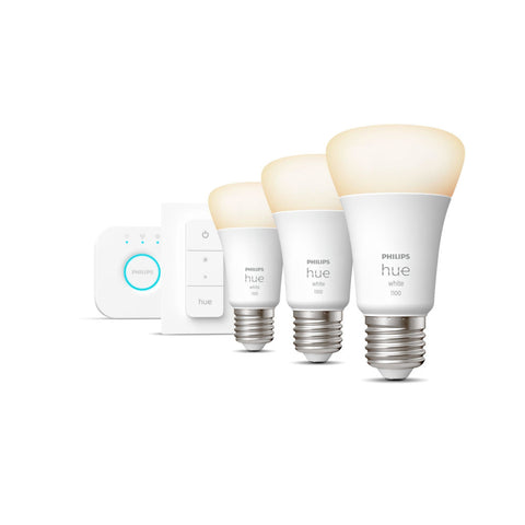 White E27 Set + Switch 3 x 75 W Starter-Set